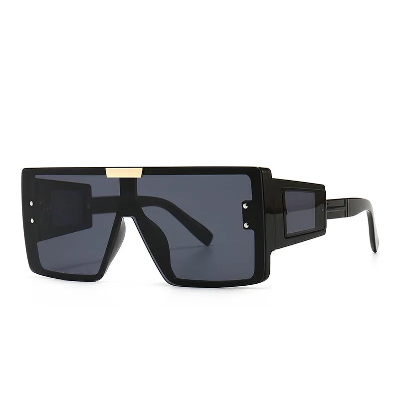Shield Visor Mask Sunglasses Women Men Oversized Windproof Punk Glasses Square Big Frame Goggles Shades Sport UV400 Oculos