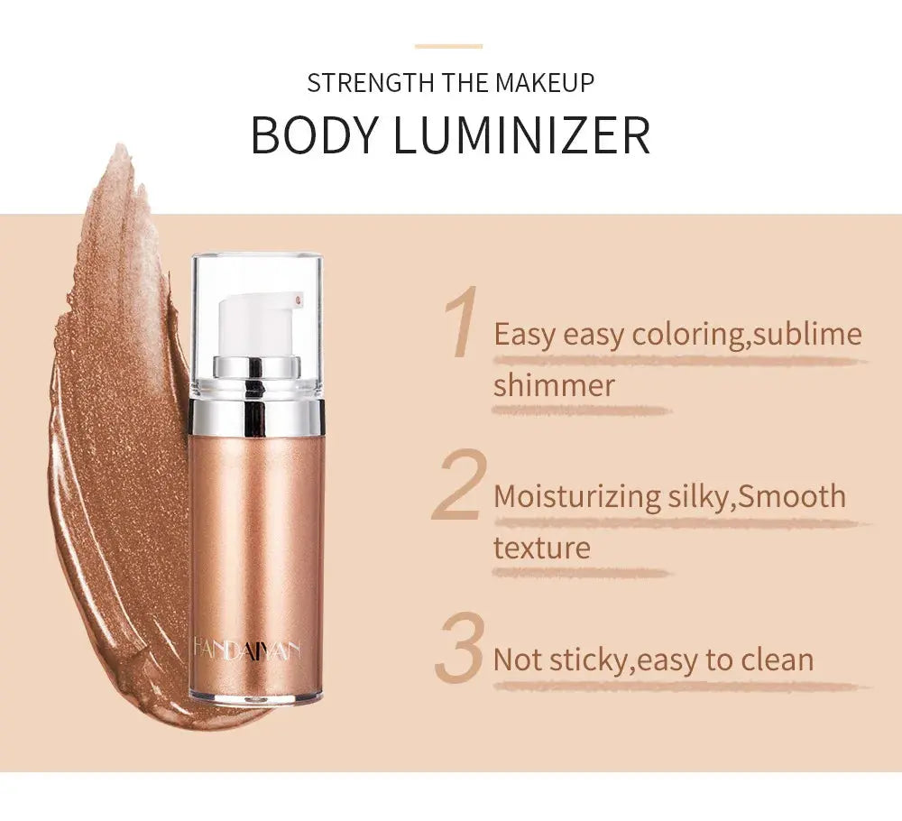 Body Makeup Liquid Highlighter - Radiant Skin Glow - Shimmering Body