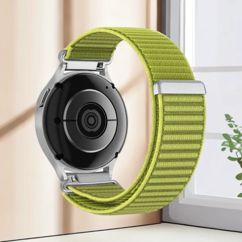 Garmin 18/20/22mm Quick Release Woven Nylon Hook-and-Loop Band with Metal Ring