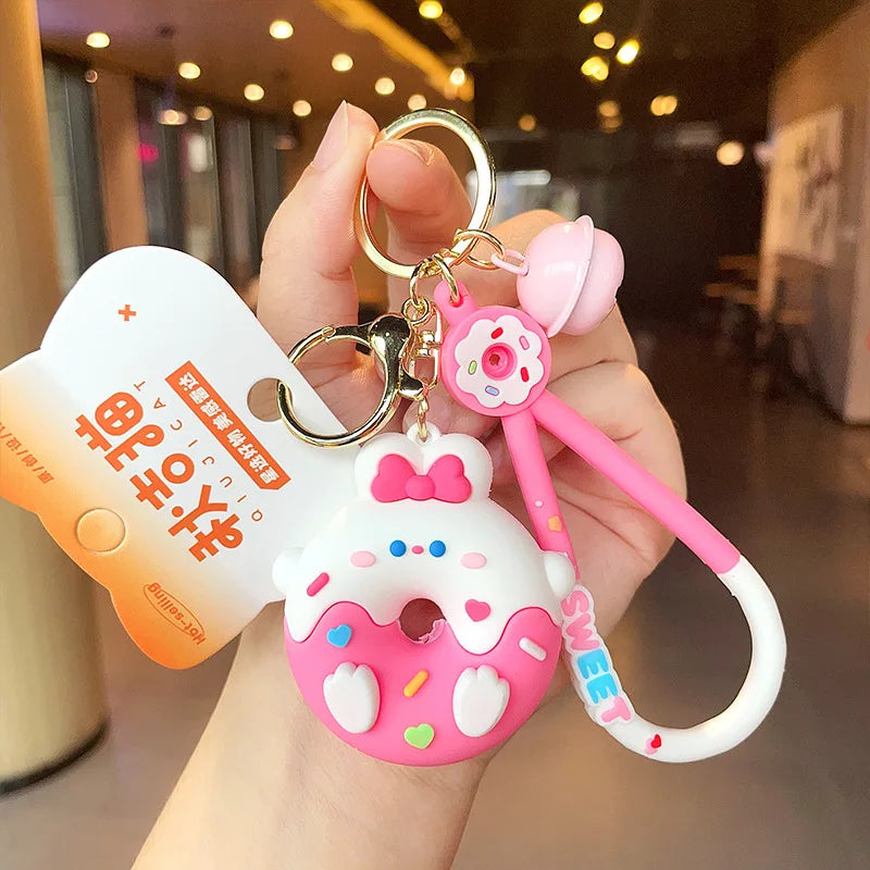 Llaveros de animales con forma de donut