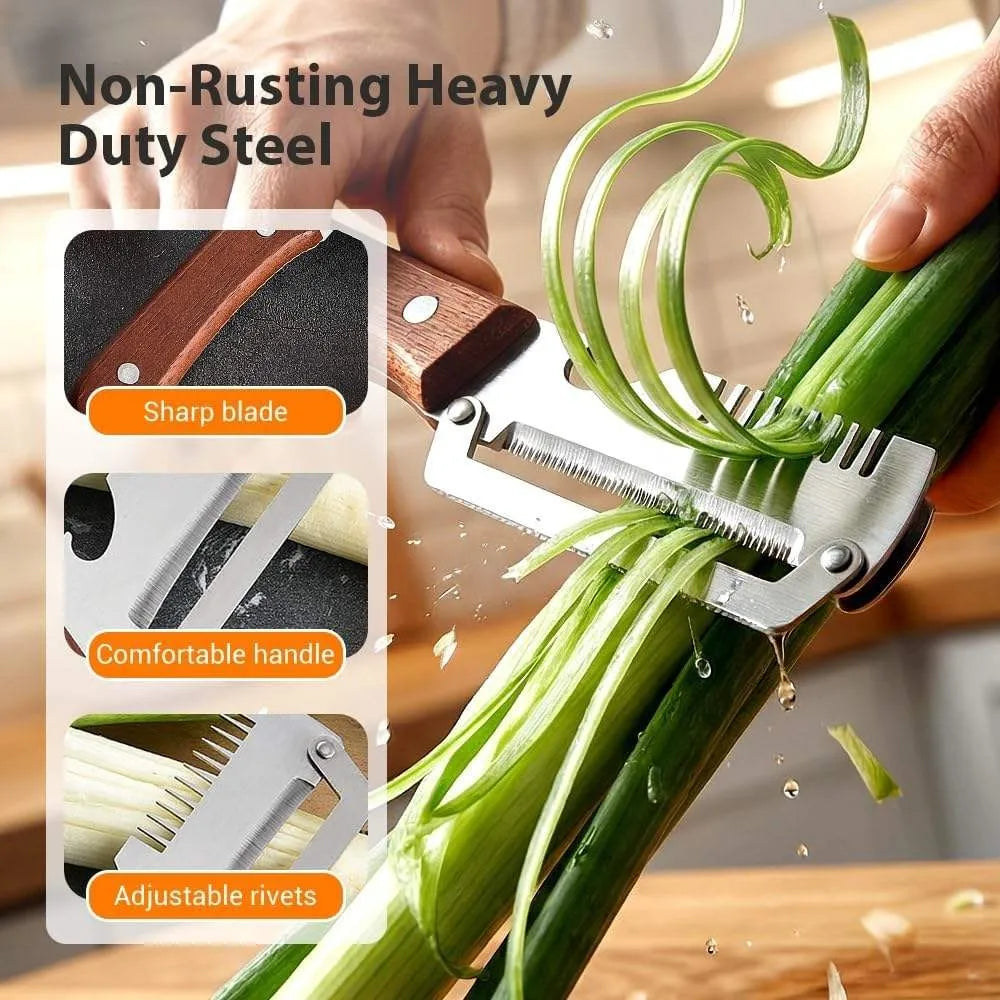 2Pcs Multifunctional Stainless Steel Vegetable Peeler, 2-in-1 Kitchen Tool With Bottle Opener, Ergonomic Gift For Cooking Lovers