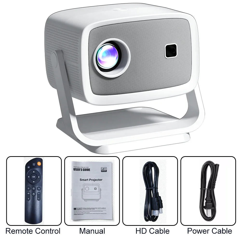 4K Full HD Home Theater Projector Native 1080P Auto Focus Keystone Correction Android Portable Outdoor Cinema Smart Projector