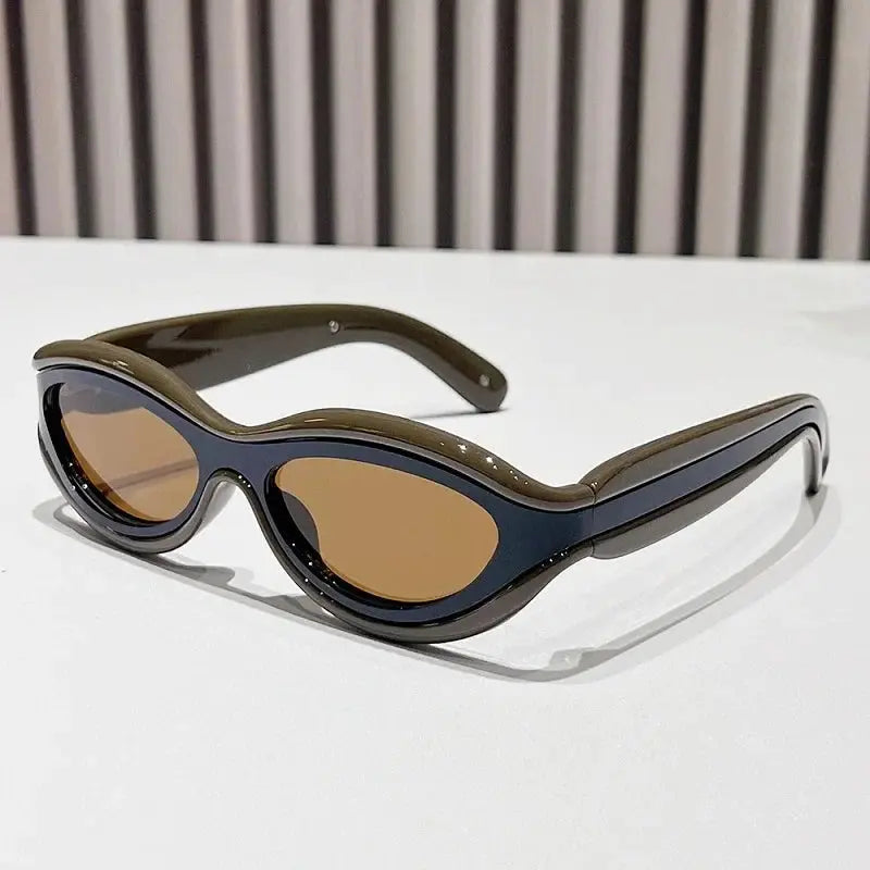 T-Shirts Sexikinis Swim Oval Cat Eye Sunglasses Women's Fashion Sun Protection Shades