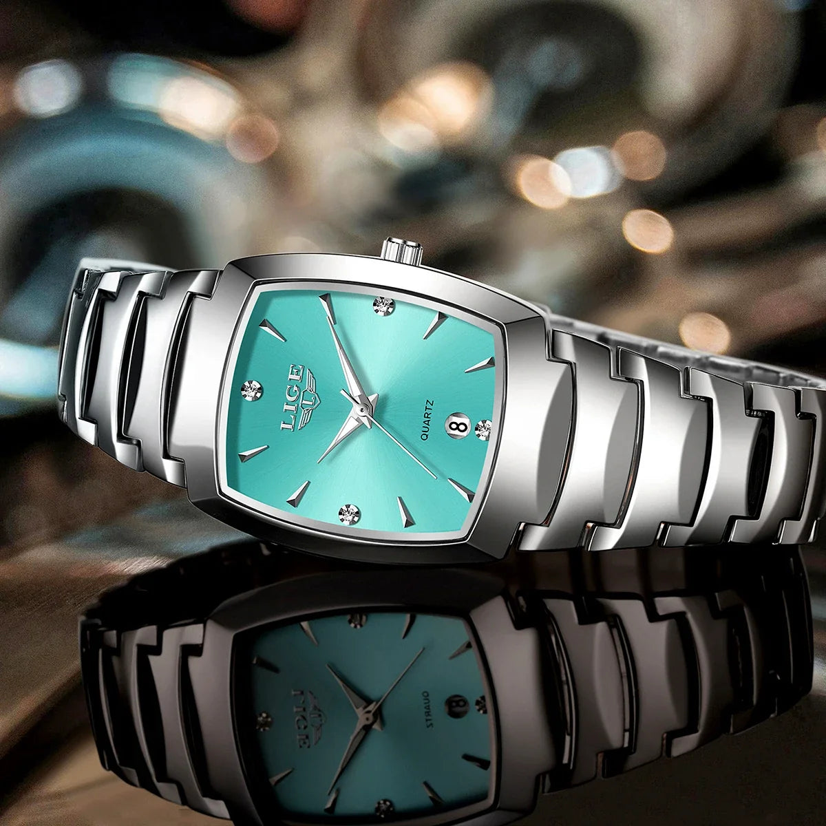 Women's Sculpted Bracelet Tonneau Quartz Watch
