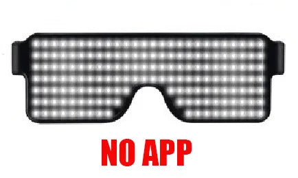 App Control Bluetooth Led Party Glasses Customized Languages USB Charge Flashing  Luminous Eyewear Christmas Concert Sunglasses