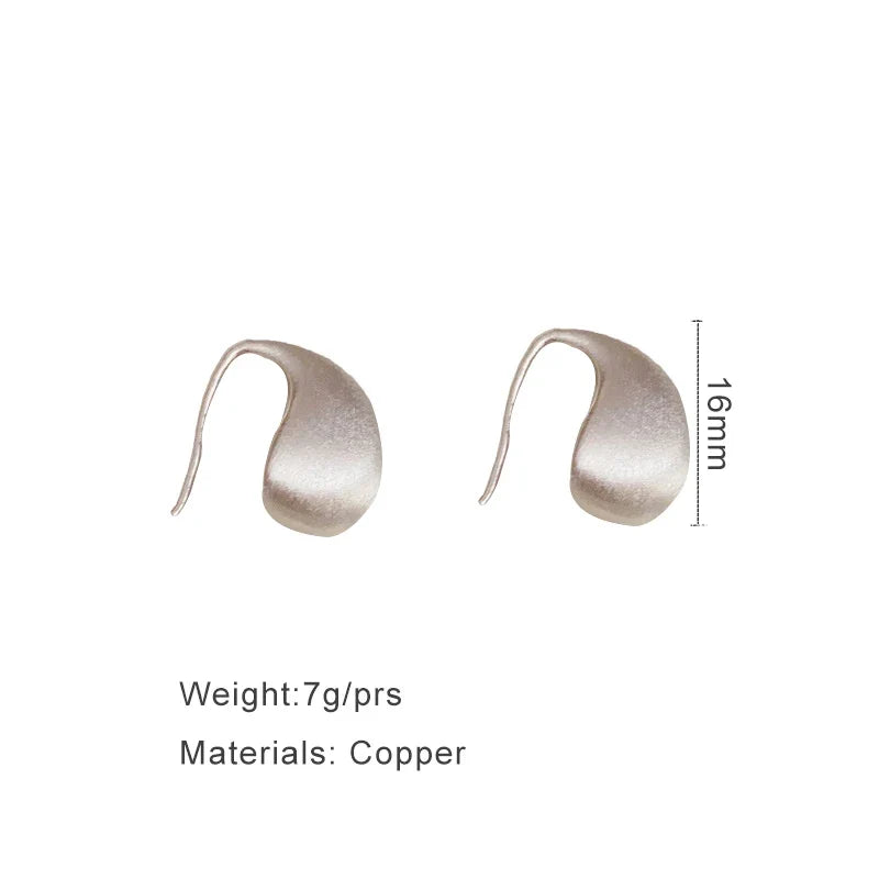 Brushed Copper Water Drop Earrings For Women Elegant Fashion Jewelry Fancy Classic New Style Daily Party Accessories Gifts C1730