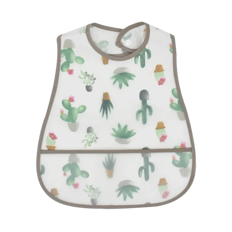 2023new Cartoon Pattern EVA Waterproof Pocket Lunch Feeding Bibs