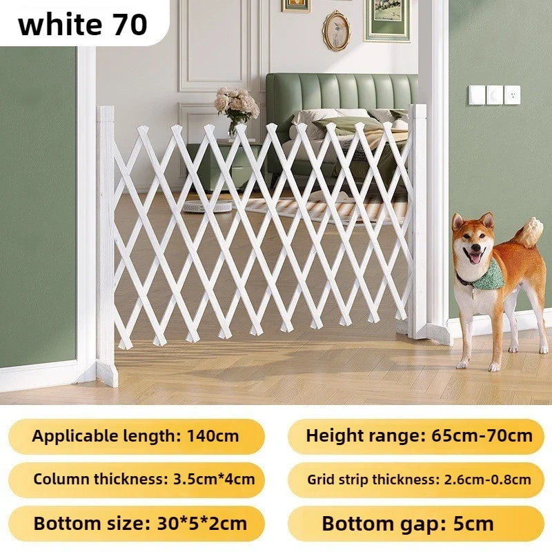Pet Puppy Fence Retractable Isolation Dog Wooden Fence Folded Indoor Anti-Jailbreak Dog Fences Accessories Isolation Pet Cat Net
