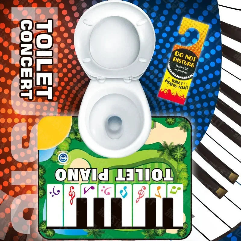 Adult Electronic Piano Game Toilet Carpet Fun Stress Relief Music Rug for Home Garden Bathroom Casual Musical Floor