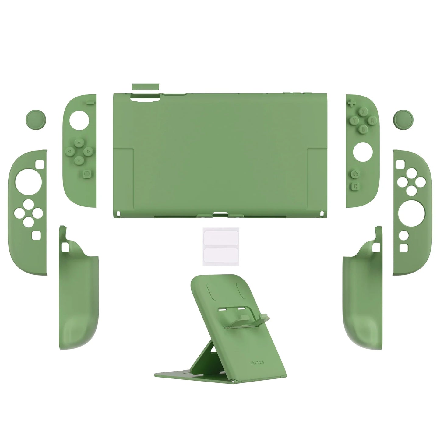 PlayVital Solid Color Protective Case for Nintendo Switch 2, Anti-Scratches Hard Shell Dockable Grip Cover with  Foldable Stand