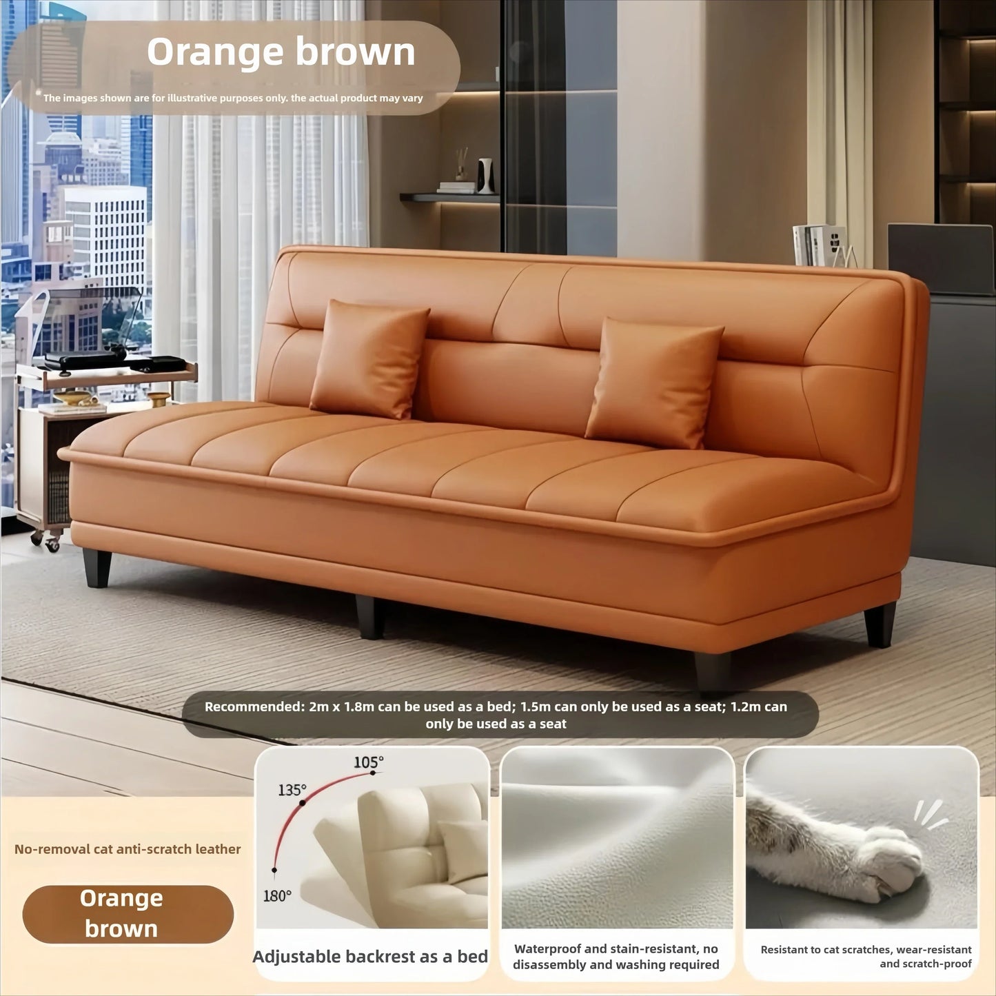 Stable Sofa living room small apartment bedroom folding sofa bed dual-purpose simple modern new small sofasturdy and durable