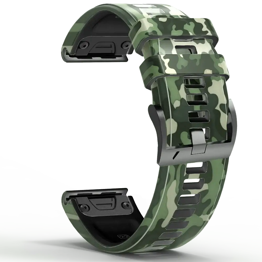 Garmin QuickFit 22/26mm Silicone Band in Camo, Two-Tone or Textured
