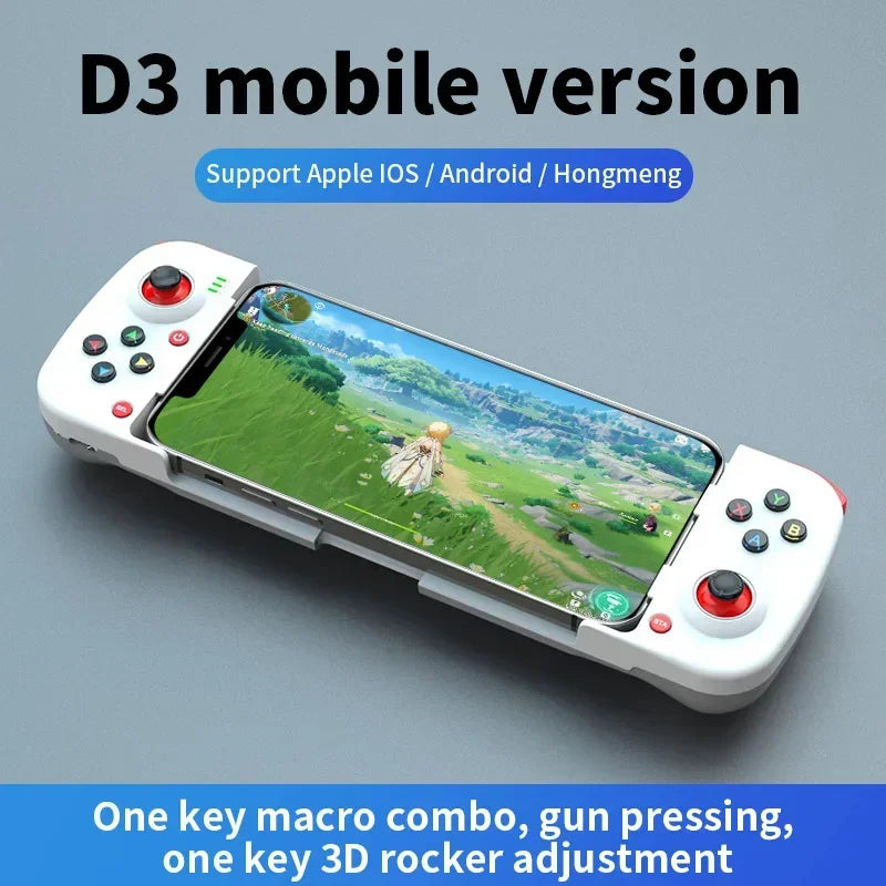 D3 Wireless Stretchable Game Controller Bluetooth 5.0 Mobile Phone Gamepad Controller For iPhone Huawei Xiaomi Android Switch PC
