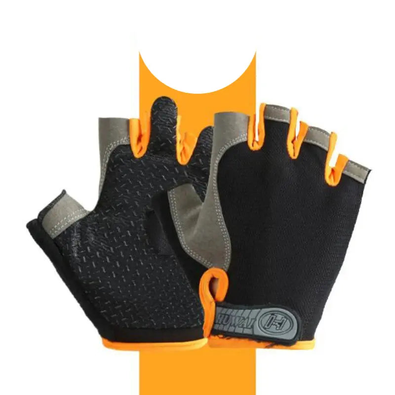 Gym Anti Slip Half Finger Gloves Breathable Dumbbells
