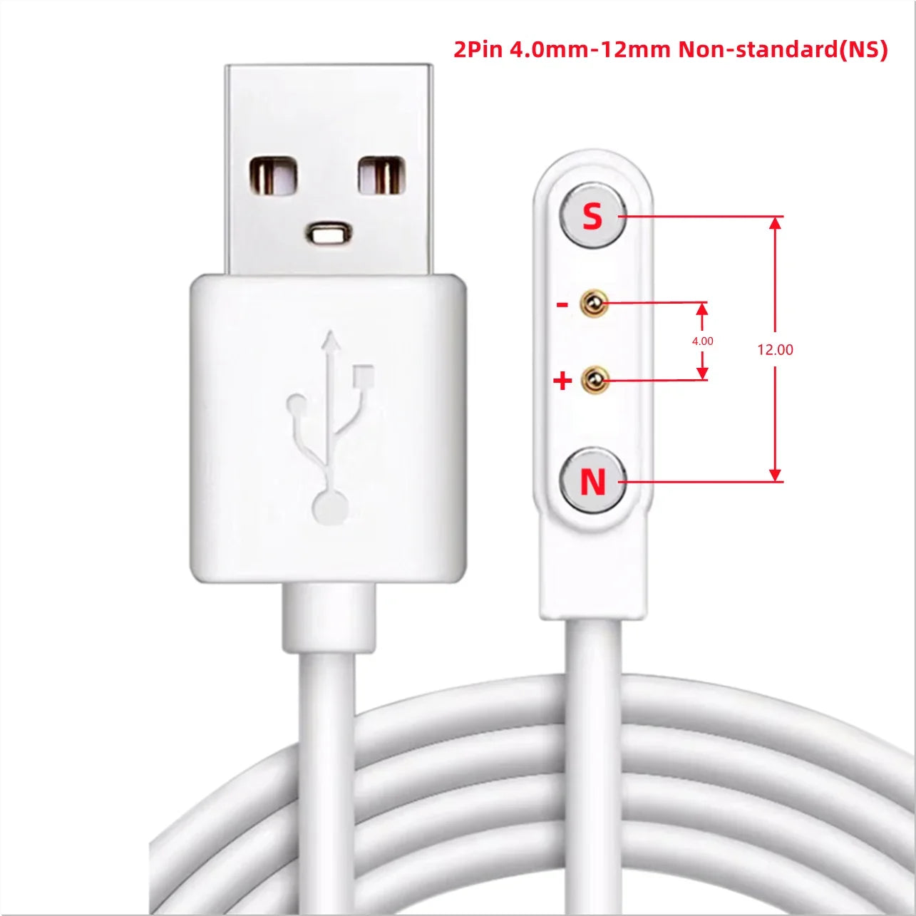 2Pin 4Pin 5Pin Magnetic Charging Cable USB to Pogo Pin for Smart Watch Earphone Wristband 60cm 5V Magnetic Dock Charger Adapter