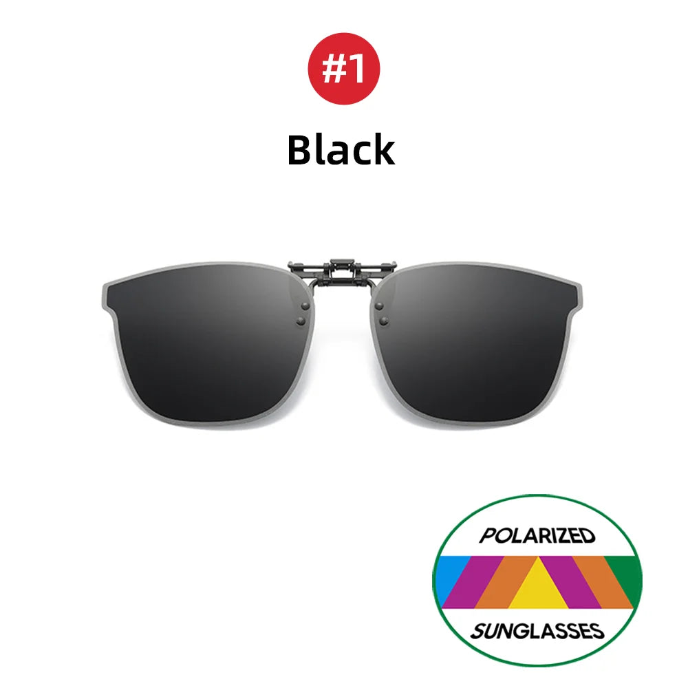 VIVIBEE Big Size Flip up Clip on Sunglasses Polarized Men Classic UV400 Photochromic Lens Sun Glasses for Women