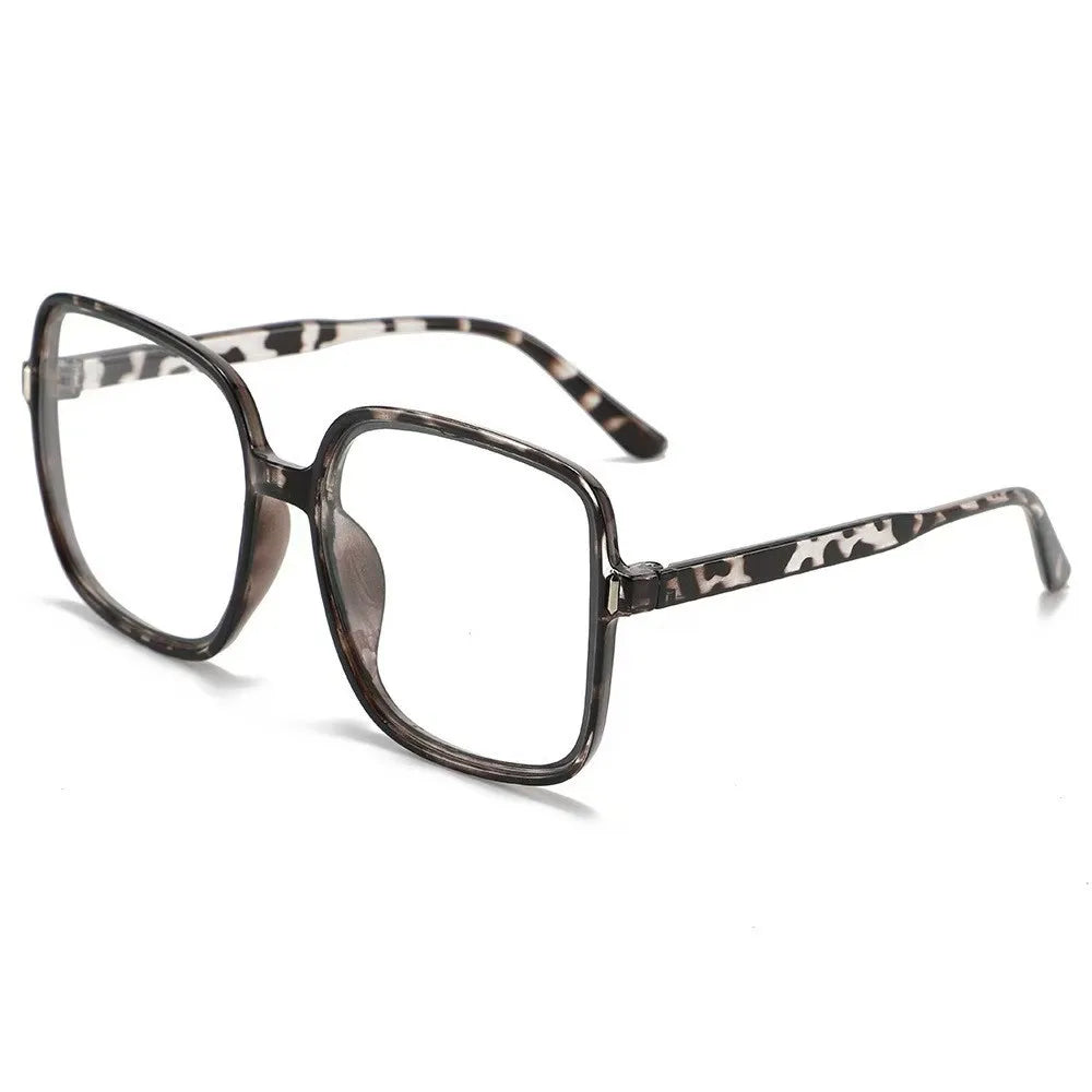 Square Oversized Transparent Eyeglasses Women Anti Blue Blocking Computer Eyeglass Black Unisex Optical Glasses