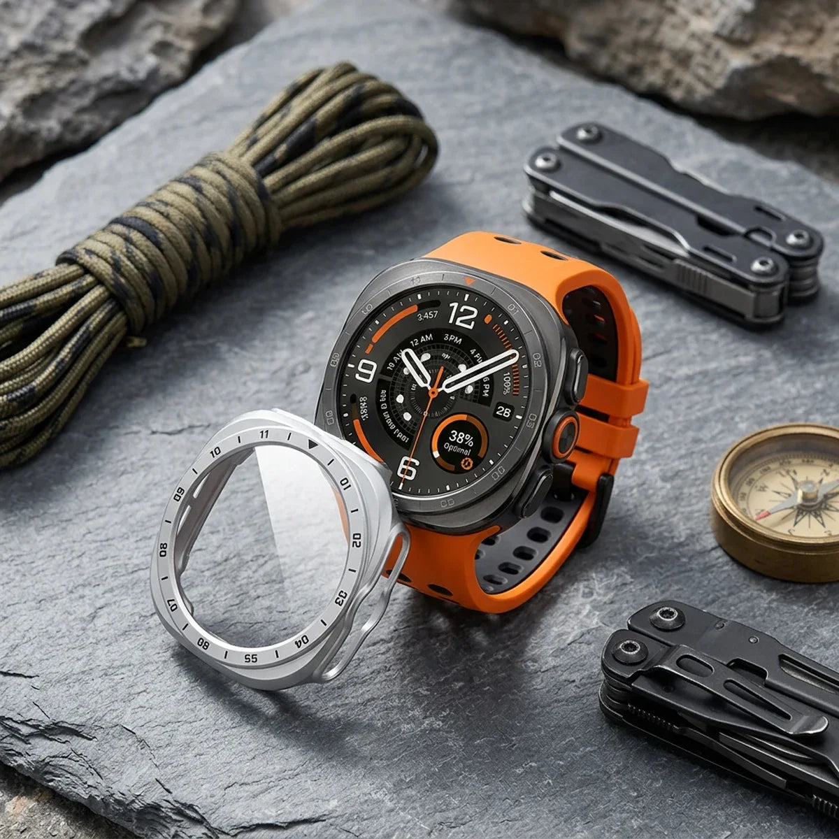 Samsung Galaxy Watch Ultra & Ultra 2 Bezel Case, Open or Glass Front