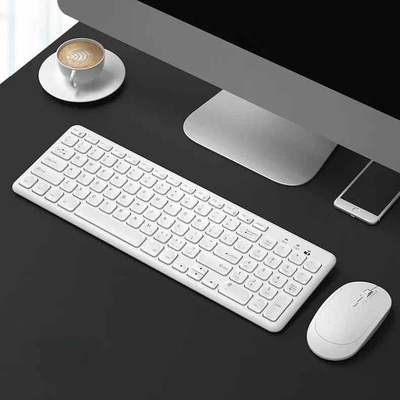 B.O.W HW256 Ultra-thin wireless keyboard and mouse set, 2.4G wireless set, 96 keys