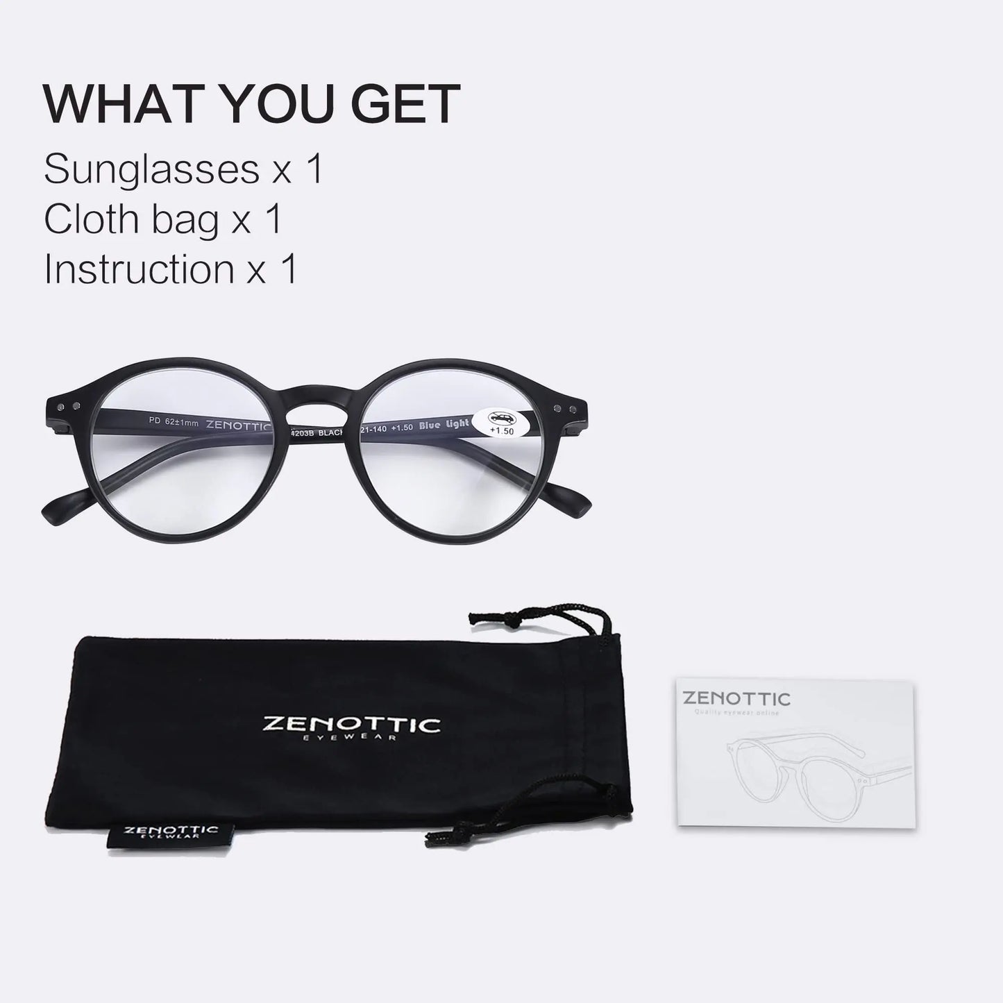ZENOTTIC 2026 Retro Reading Glasses Anti Blue Light Blocking Readers Fashion Lightweight Eyeglasses Women Men Diopter 0 to 4.0