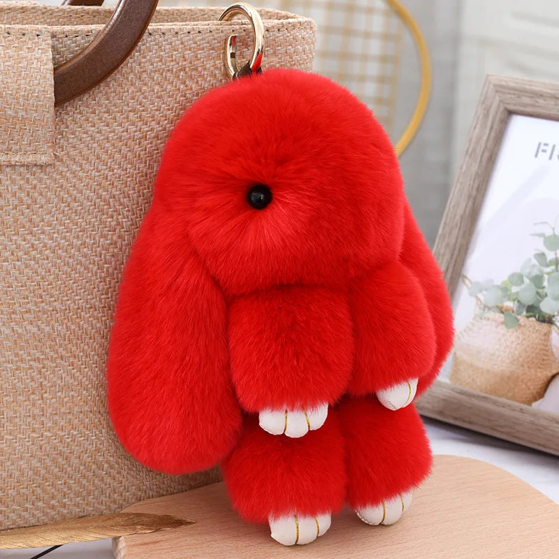Llaveros de peluche de conejitos suaves