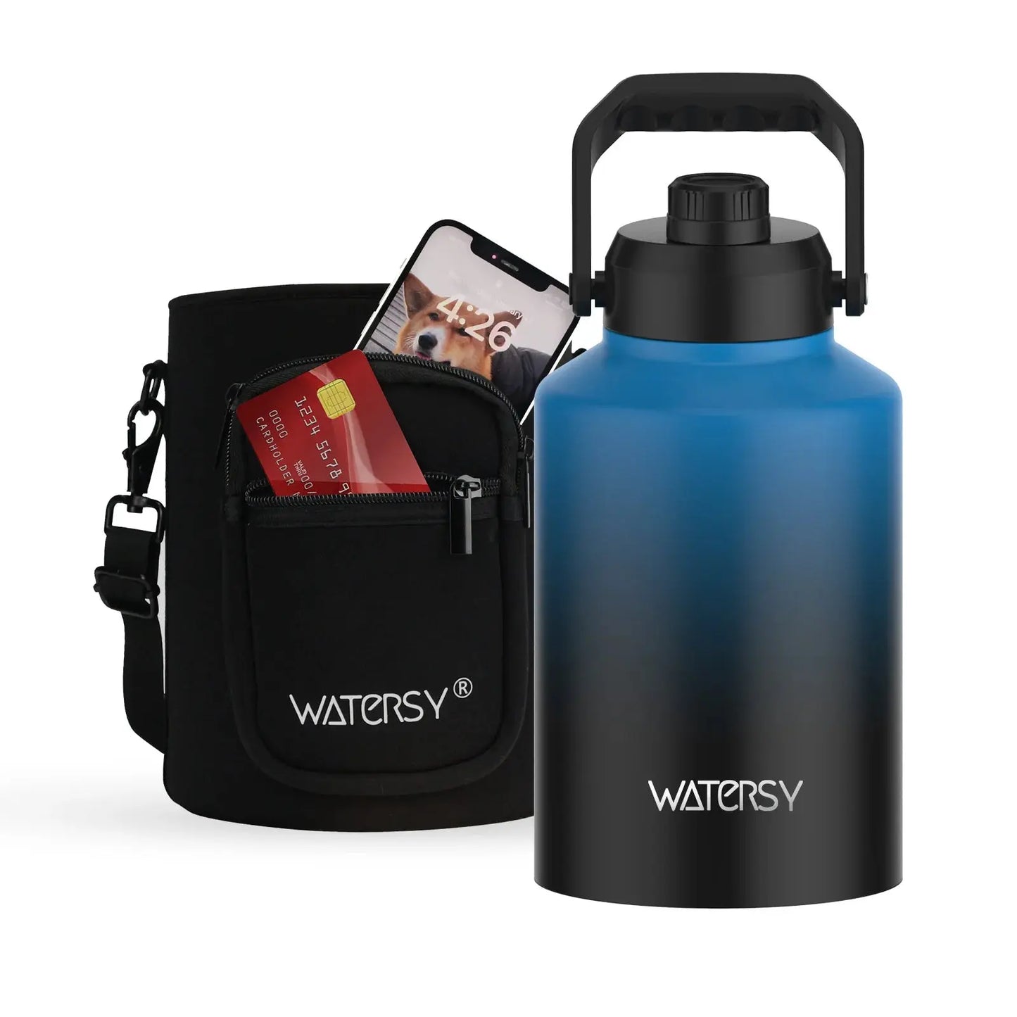 64/128oz Insulated Water Bottle Large capacity Stainless Steel Thermos