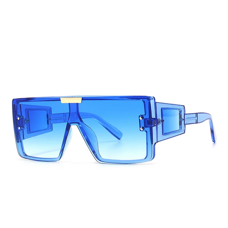 Shield Visor Mask Sunglasses Women Men Oversized Windproof Punk Glasses Square Big Frame Goggles Shades Sport UV400 Oculos