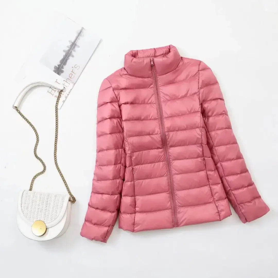 Plus Size down Jacket Female Short Ultra Lightweight Packable Puffer Coats Women Fashion 15 Colors Warm Slim Fit Parkas 7XL
