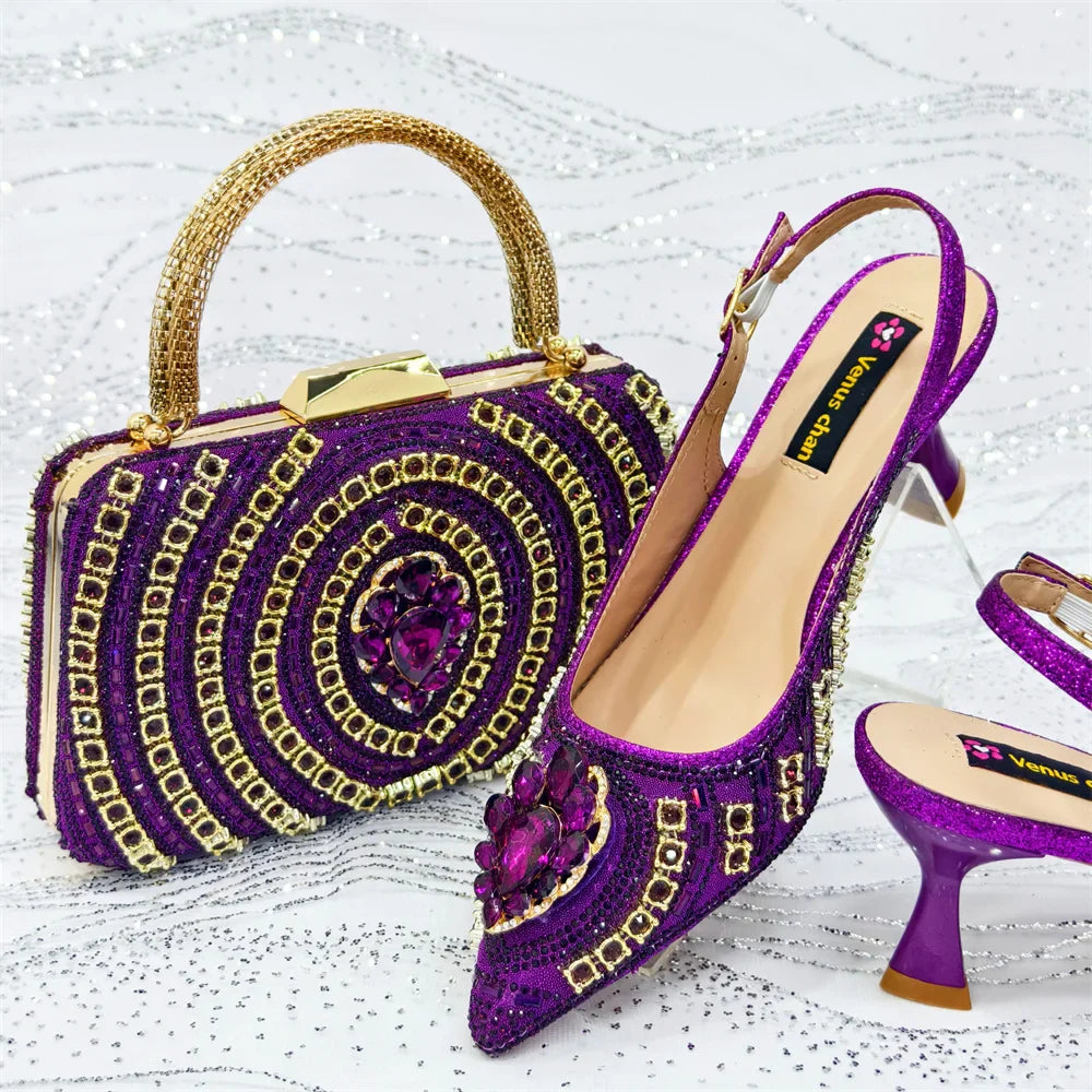 Juego a juego de zapatos y bolso nuevos HVC1-2