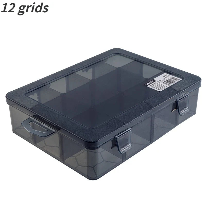 DELI 1 PCS Plastic Storage Boxes Slots Adjustable Packaging Transparent Tool Case Screw Craft Jewelry Accessories Organizer Box