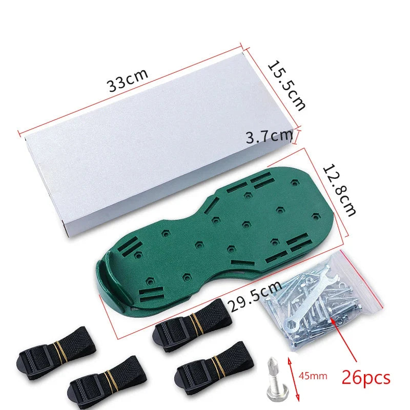 Reusable Lawn Aerator Shoes Manual Lawn Aerator with Spike Adjustable Spiked Aerating Sandals Anti-Slip Lawn Aerator Sandals