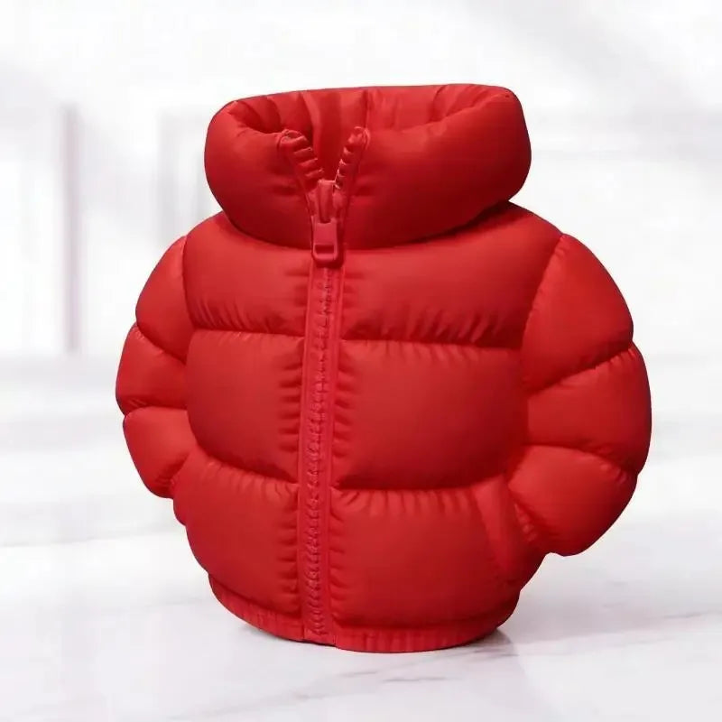 Down Jacket-Shaped Pen Holder Desktop Organizer for Stationery Makeup Brushes Home Office Shelf Decor, for Shool Gift