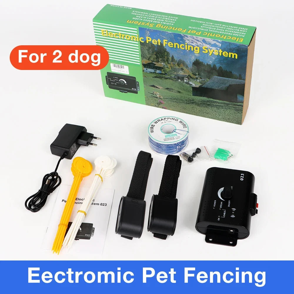 Upgraded Wireless Electric Dog Fence System Outdoor Dog Training Remote Control Beep Sound Shock Collar Electric Pet Fence