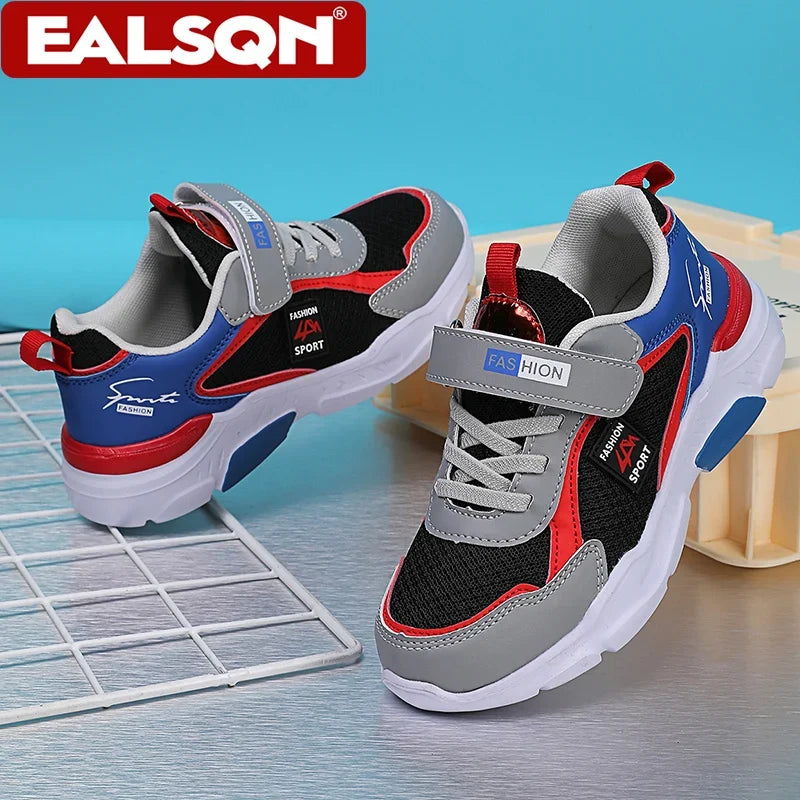 Children's Sports Shoes for Boys, Fashionable Mesh Breathable Casual Sports Shoes Lightweight Student's Running Sneakers