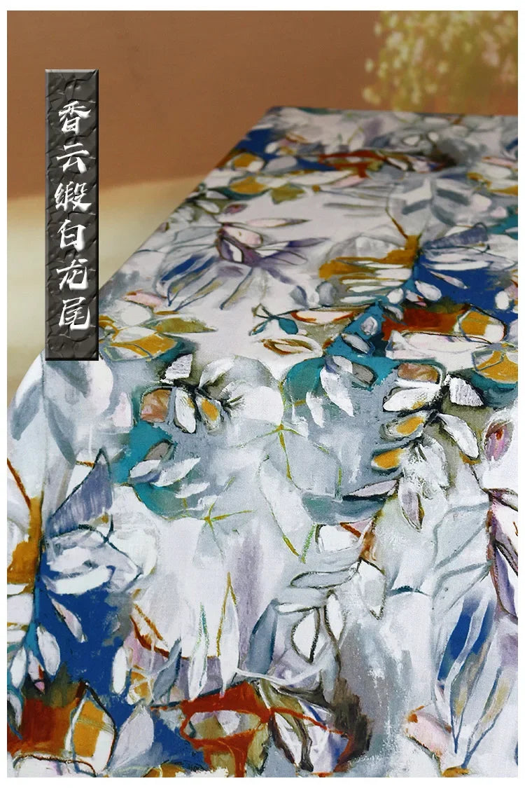 Digital Printed Rayon Fabric Summer By Meters for Women Dress Pajamas Cool Blankets Diy Sewing Soft Smooth Floral Textile Cloth