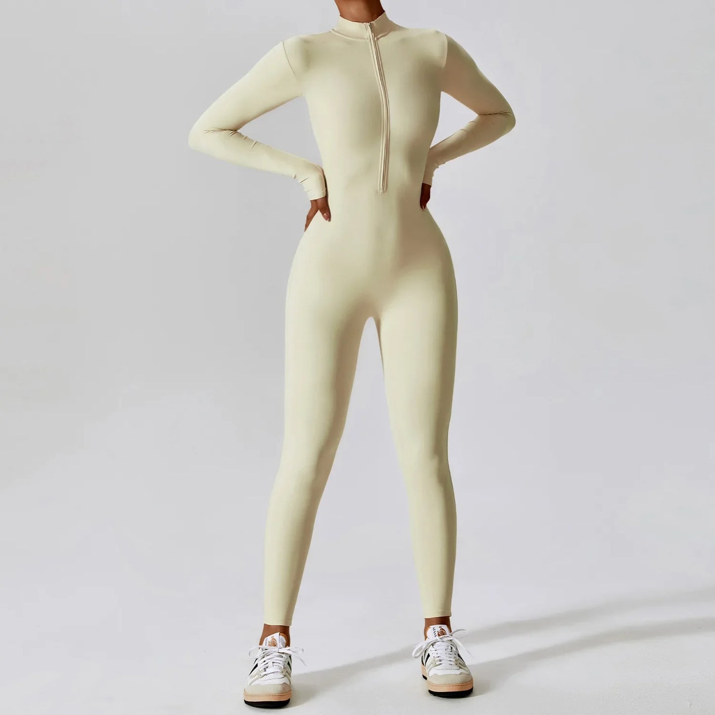Women's Yoga Jumpsuit Long Sleeve High Intensity Workout