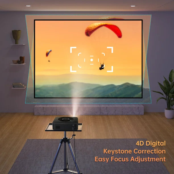 Portable 4K Projector 1080P 2.4G/5G WiFi Video Home Movie Theater Cinema