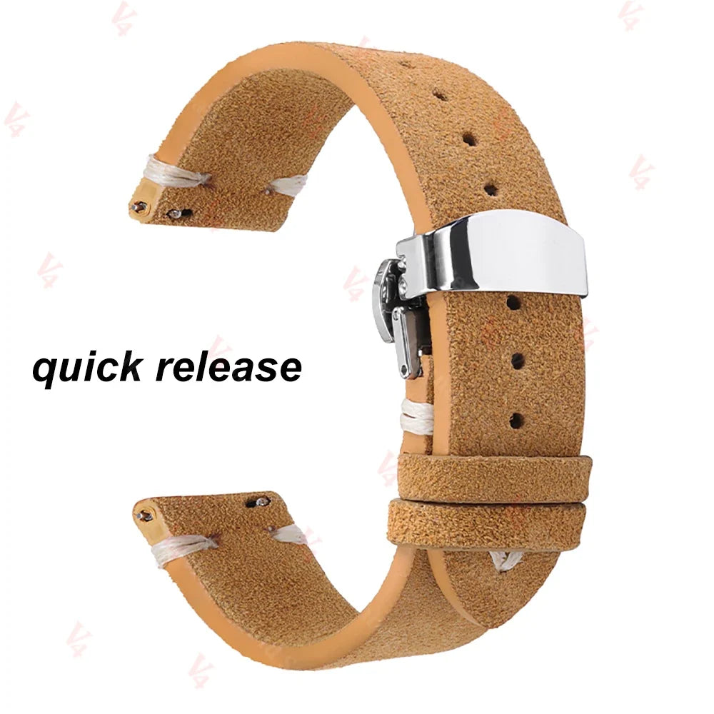 Suunto Race, Vertical & 9 Peak Stitched Suede Band with Butterfly Clasp
