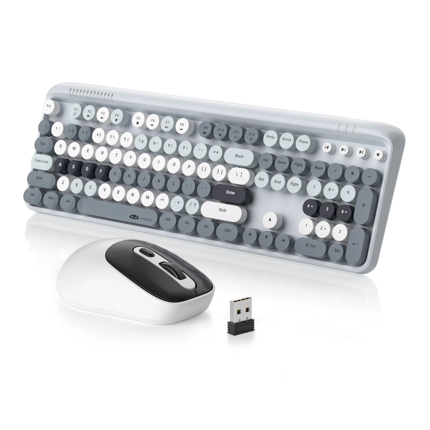 MageGee V920 Wired Game Keyboard Wireless Three DPI Adjustable Mouse Set 104 Keys Power Saving For Laptop Tablet PC Accessories