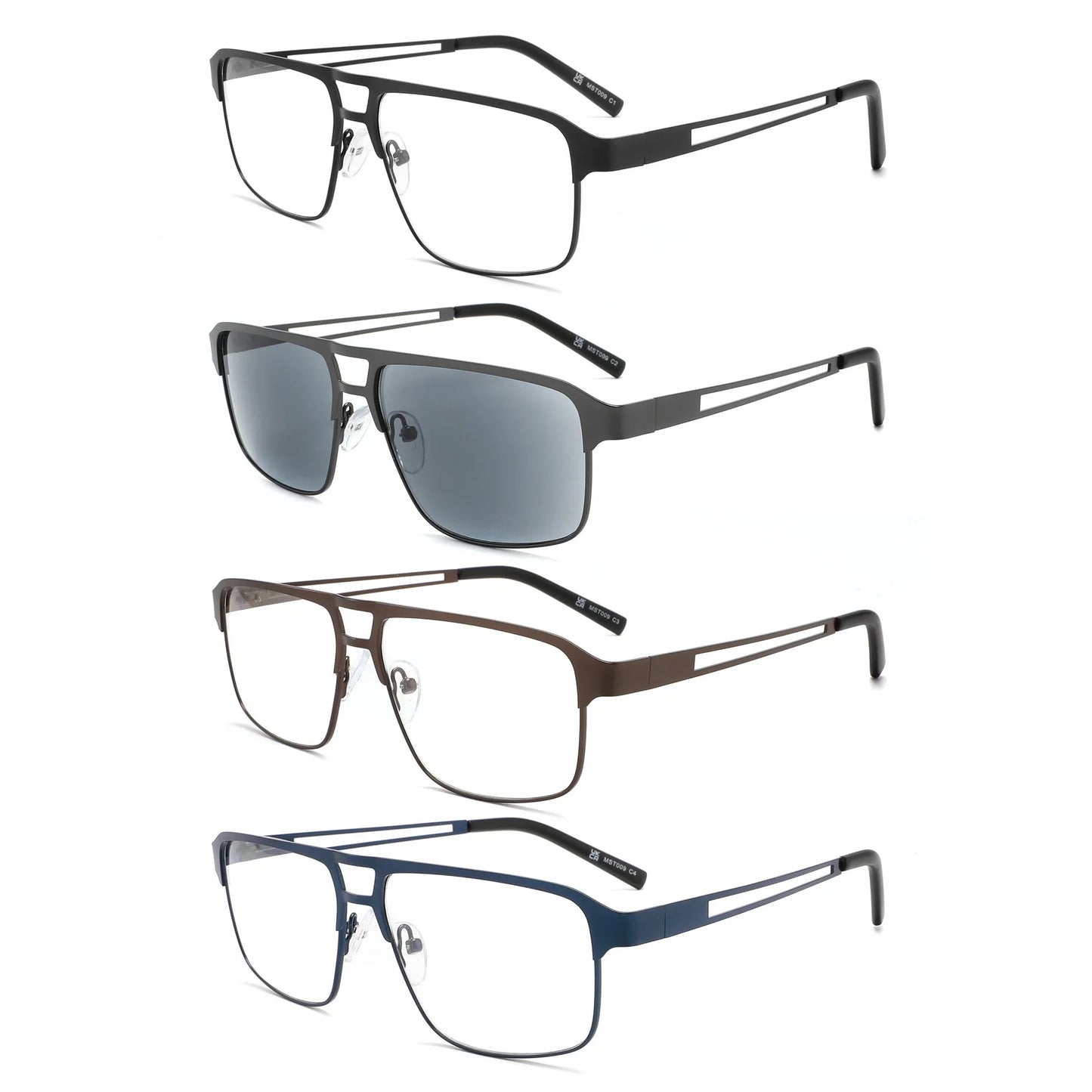 Blue light Reading Glasses for Men Metal Frame Readers Computer Eyeglass fit read Magnifier Presbyopia Lens Eyewear +0.75~3.0