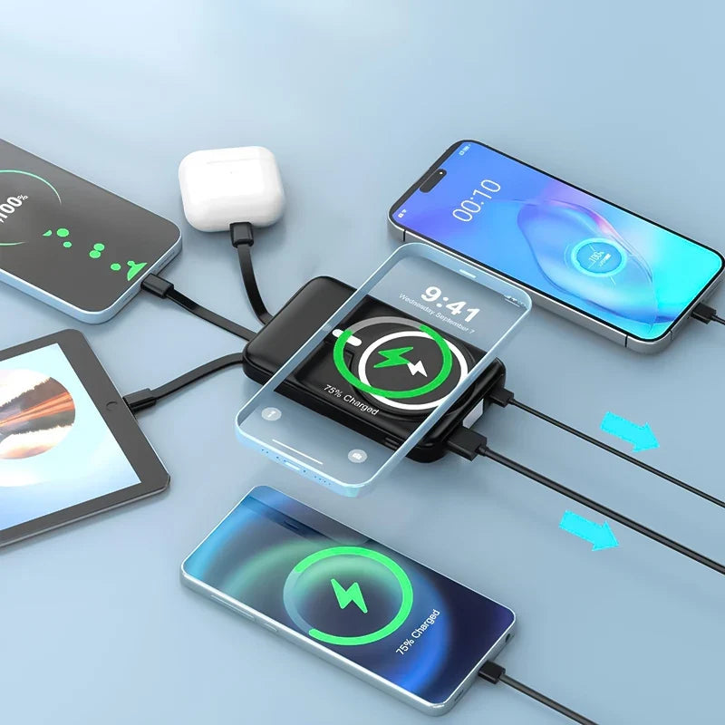 10000mah Magnetic Wireless Portable Power Bank, 22.5w Fast Charging