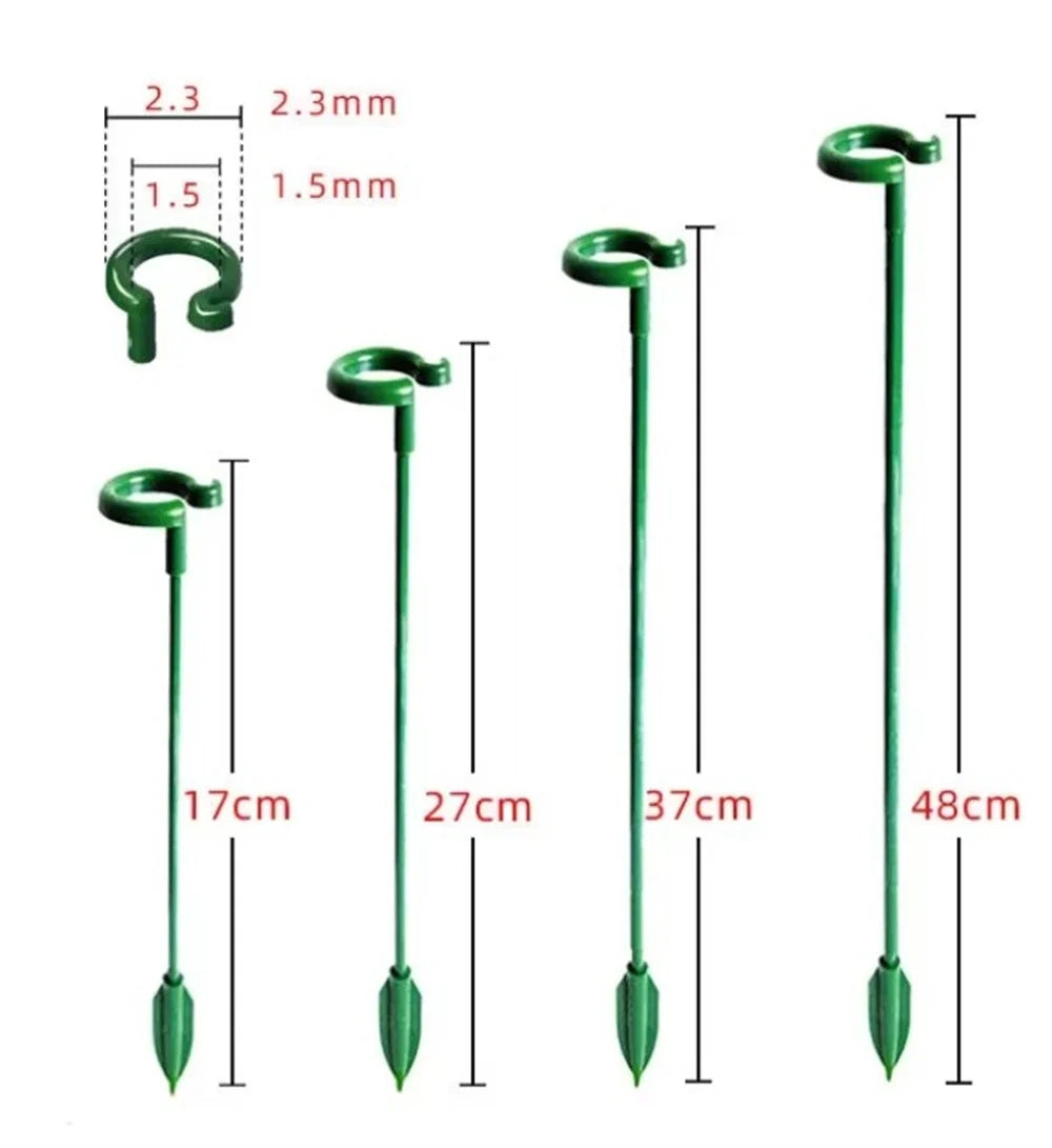 100pcs Plant Support Stakes Garden Floral Flower Support Single Stem