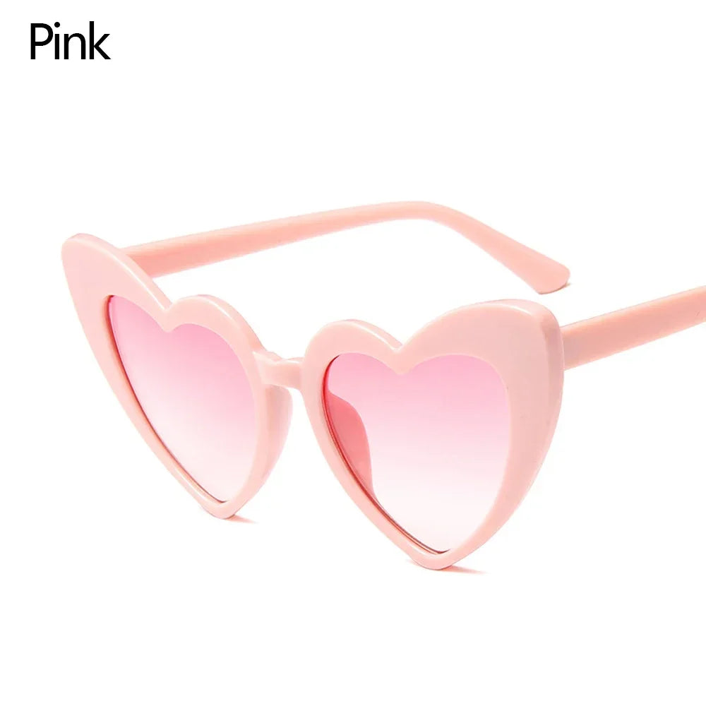 1PC Luxury Heart Shaped Sunglasses Big Frame Love Effect Sun Glasses Retro Women  lana del rey Eyewear UV400 Protection