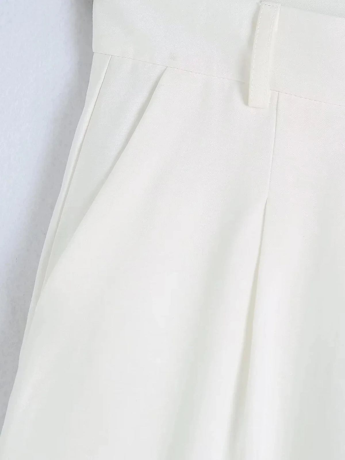 Foridol White Cotton Linen Long Pants Set Sleeveless Vest Pants Suit Office Lay Autumn Summer Wide Leg Casual Fashion Set Outfit