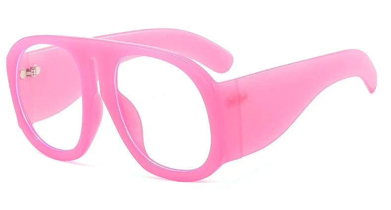 Gafas de sol de piloto con lentes degradadas para mujer, de moda, de marca, de montura grande, transparentes, para mujer 2021, gafas de sol transparentes