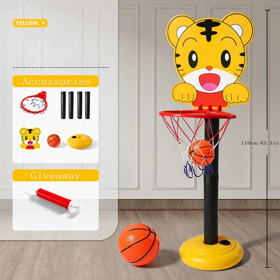 Outdoor Indoor Mini Basketball Hoop for Toddler Adjustable Basketball Goal with One Ball for Kid Birthday Gift for Age 1 and Up