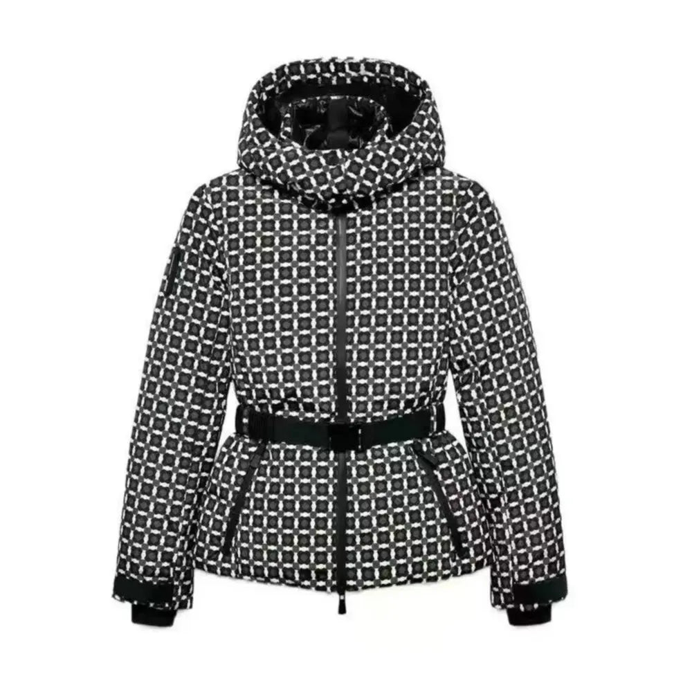 2026 Women Winter Hooded Down Jackets With Belt Lady Warm Thick Long Sleeve Stand Collar Parkas Padded Coats Sports Ski Outdoor