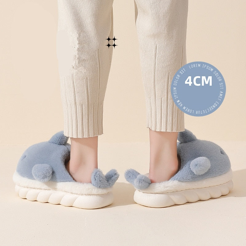 Pantuflas de tiburón suaves