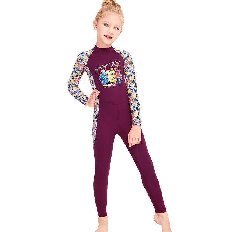 Children's UV Protective Long Sleeve Swimwear