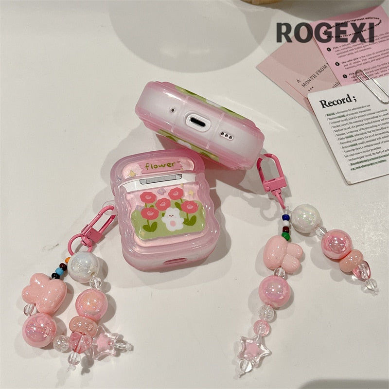 Funda para AirPods Conejito de Flores
